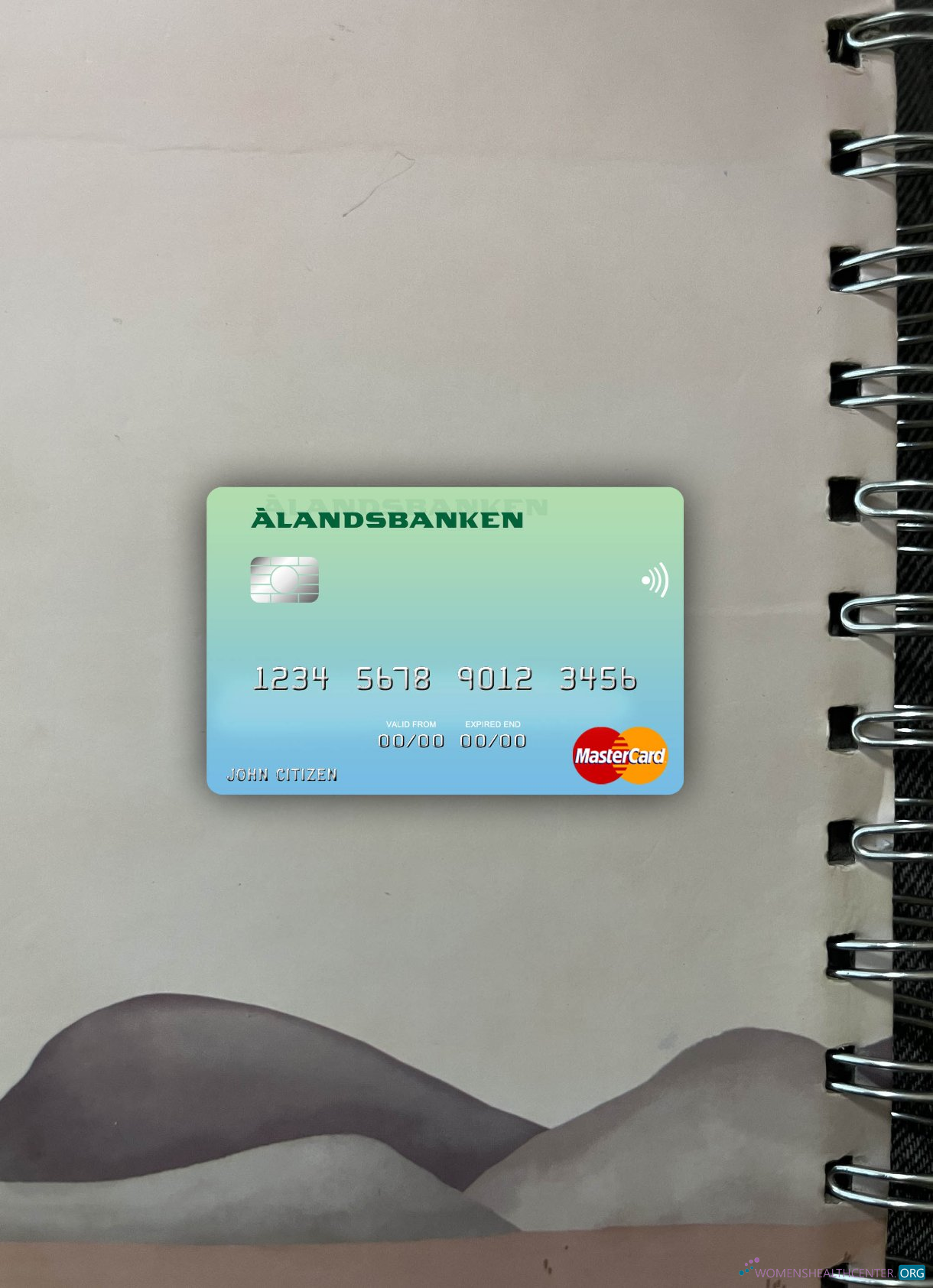Download Finland Bank of Aland mastercard photolook front Photoshop template